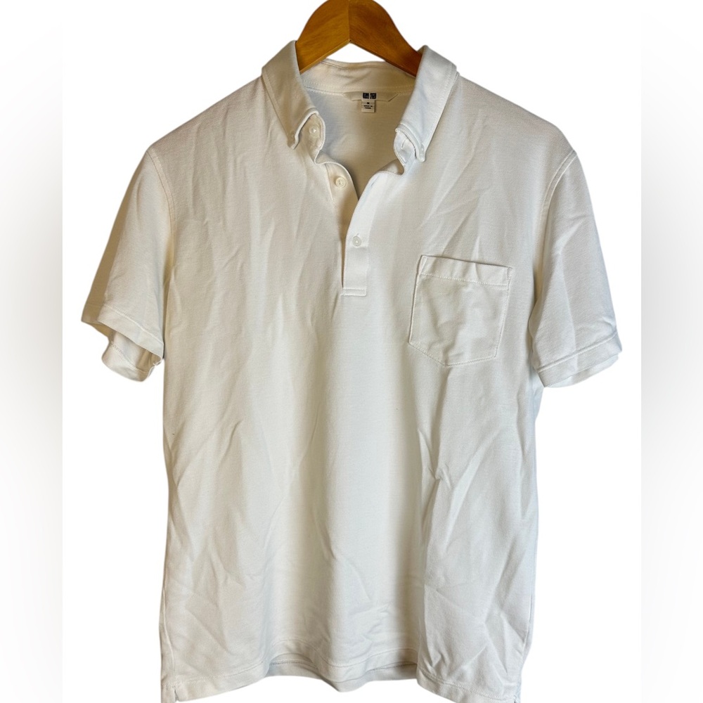 Uniqlo Men's Classic White Polo Shirt